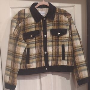 For The Republic Beige and Black Jacket